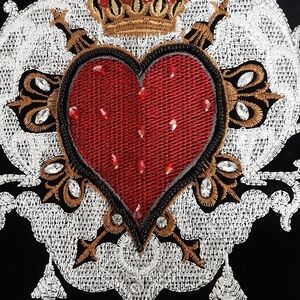 Vintage Limited Edition T-shirt Embellished, Beaded & Embroidered C175